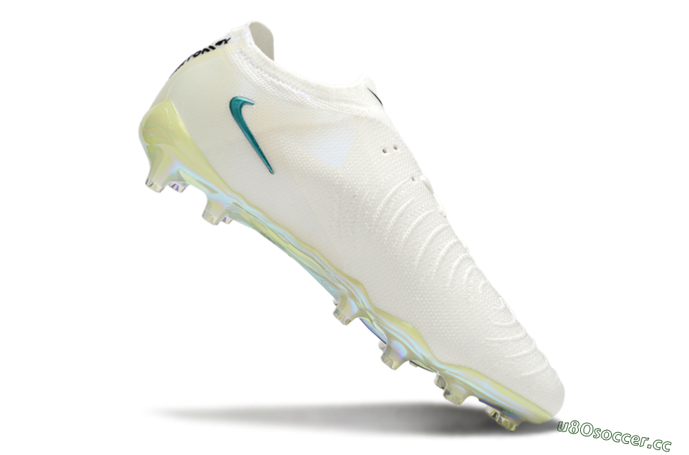 Men's Nike Phantom GX 2 Elite AG Artificial Grass Low-Tops Football Boots - Beige/Blue/Gold 4