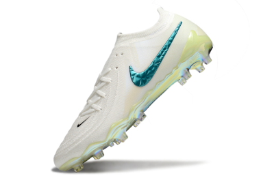 Men's Nike Phantom GX 2 Elite AG Artificial Grass Low-Tops Football Boots - Beige/Blue/Gold