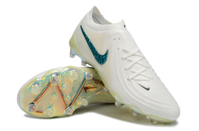 Men's Nike Phantom GX 2 Elite AG Artificial Grass Low-Tops Football Boots - Beige/Blue/Gold