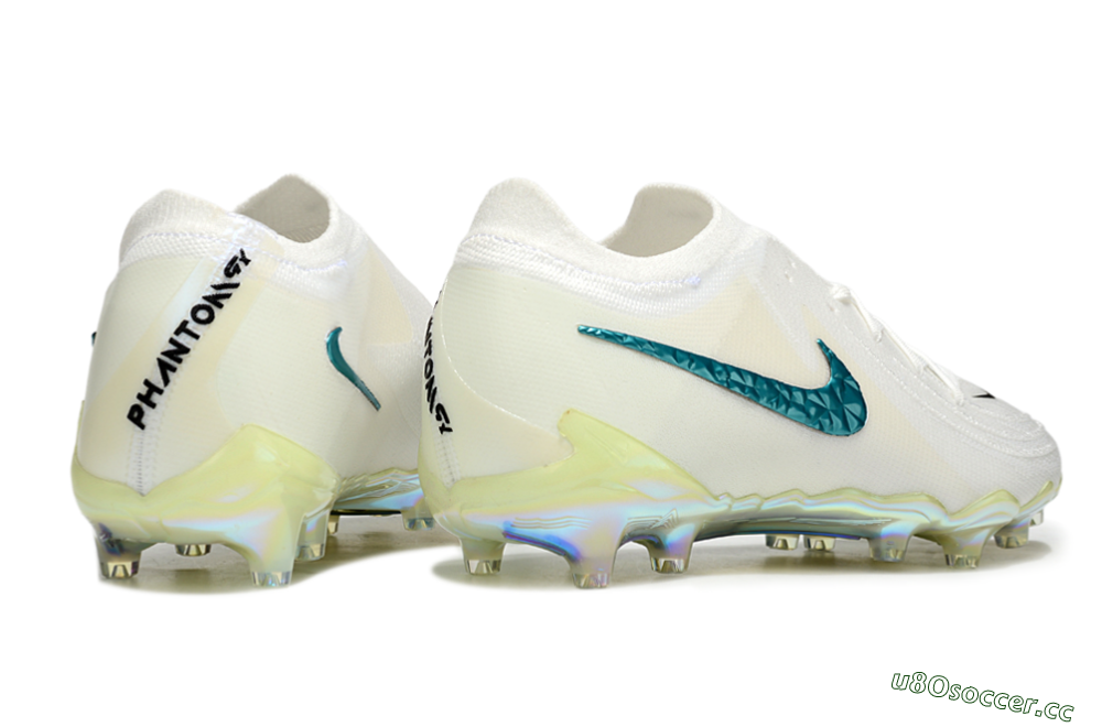 Men's Nike Phantom GX 2 Elite AG Artificial Grass Low-Tops Football Boots - Beige/Blue/Gold 6