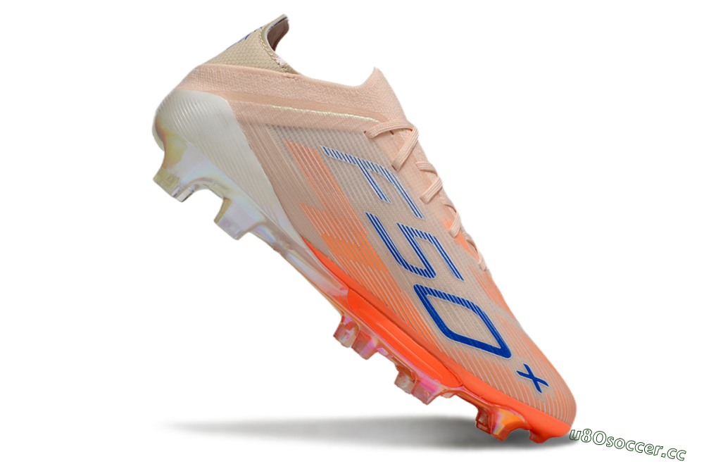 Men's Adidas F50+ Elite FG Firm Ground Low-Tops Football Boots - Pink/Orange/Blue 4