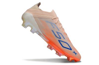 Men's Adidas F50+ Elite FG Firm Ground Low-Tops Football Boots - Pink/Orange/Blue