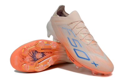 Men's Adidas F50+ Elite FG Firm Ground Low-Tops Football Boots - Pink/Orange/Blue