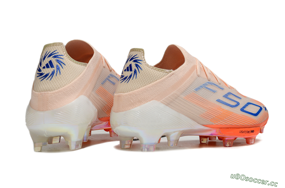 Men's Adidas F50+ Elite FG Firm Ground Low-Tops Football Boots - Pink/Orange/Blue 6