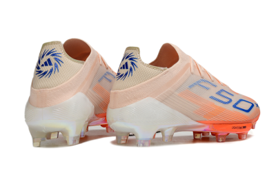 Men's Adidas F50+ Elite FG Firm Ground Low-Tops Football Boots - Pink/Orange/Blue