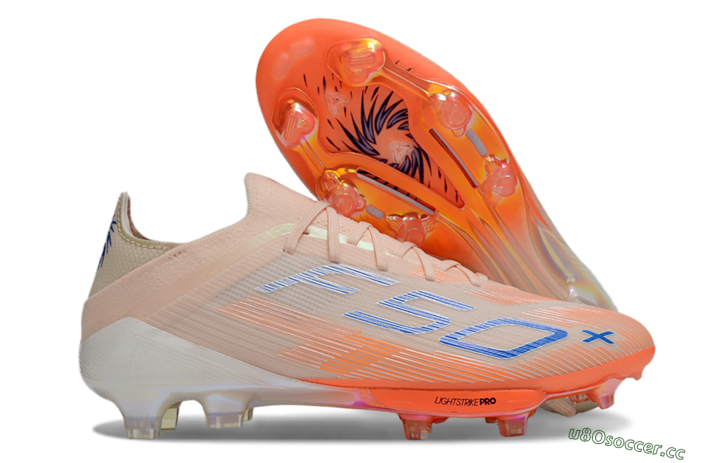 Men's Adidas F50+ Elite FG Firm Ground Low-Tops Football Boots - Pink/Orange/Blue 2