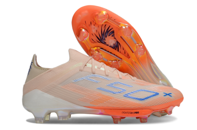 Men's Adidas F50+ Elite FG Firm Ground Low-Tops Football Boots - Pink/Orange/Blue