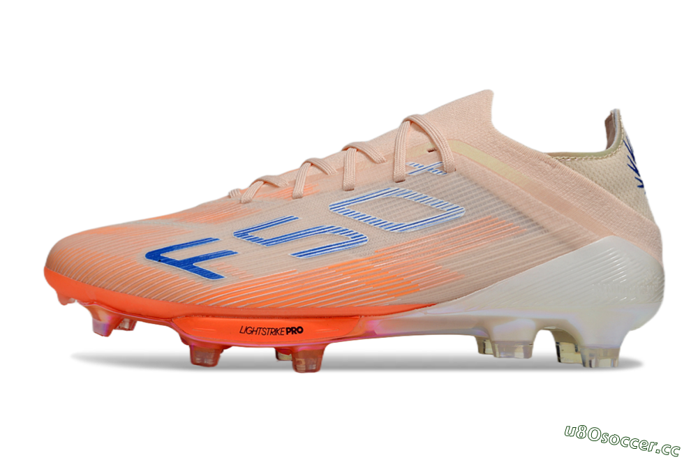 Men's Adidas F50+ Elite FG Firm Ground Low-Tops Football Boots - Pink/Orange/Blue 0