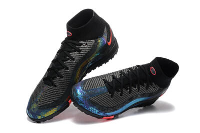 Men's Nike Air Zoom Mercurial Superfly 10 Elite TF Artificial Turf High-Tops Football Shoes - Black/Grey/Pink