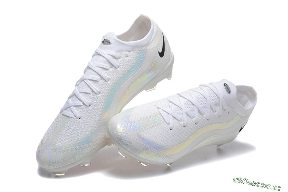 Men's Nike Air Zoom Mercurial Vapor 16 Elite FG Firm Ground Low-Tops Football Boots - White/Black 6