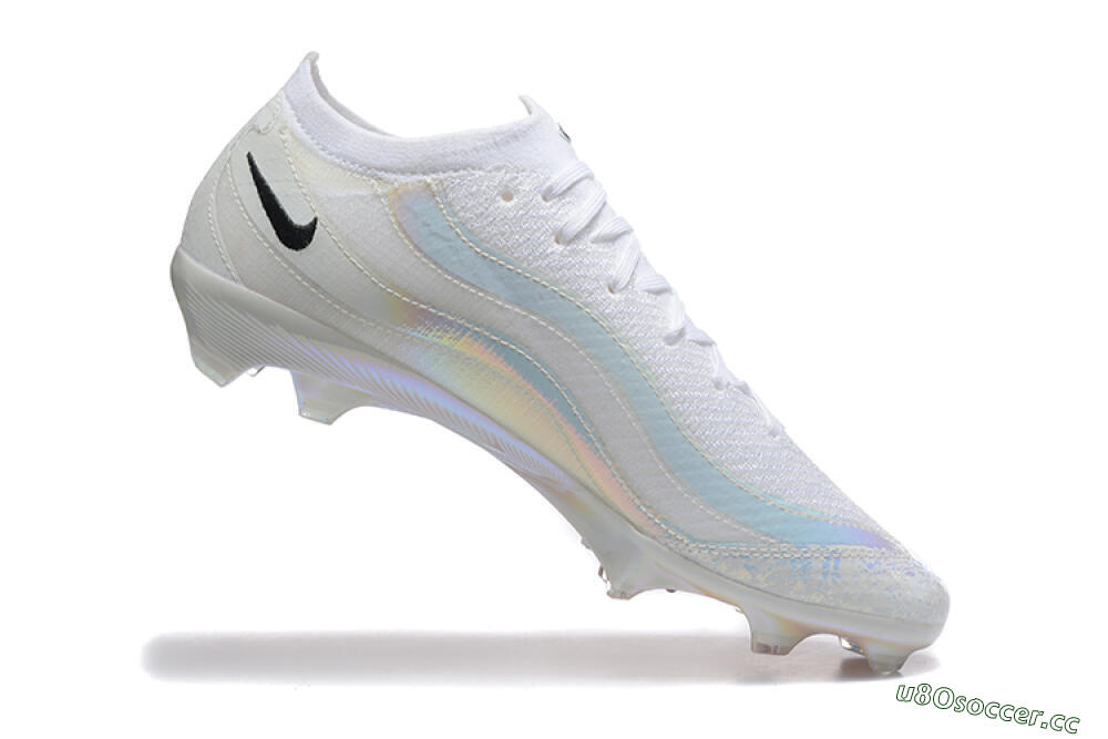 Men's Nike Air Zoom Mercurial Vapor 16 Elite FG Firm Ground Low-Tops Football Boots - White/Black 7