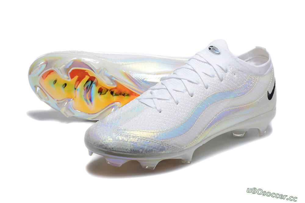 Men's Nike Air Zoom Mercurial Vapor 16 Elite FG Firm Ground Low-Tops Football Boots - White/Black 3