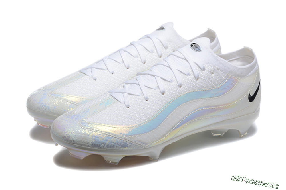 Men's Nike Air Zoom Mercurial Vapor 16 Elite FG Firm Ground Low-Tops Football Boots - White/Black 5