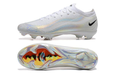 Men's Nike Air Zoom Mercurial Vapor 16 Elite FG Firm Ground Low-Tops Football Boots - White/Black