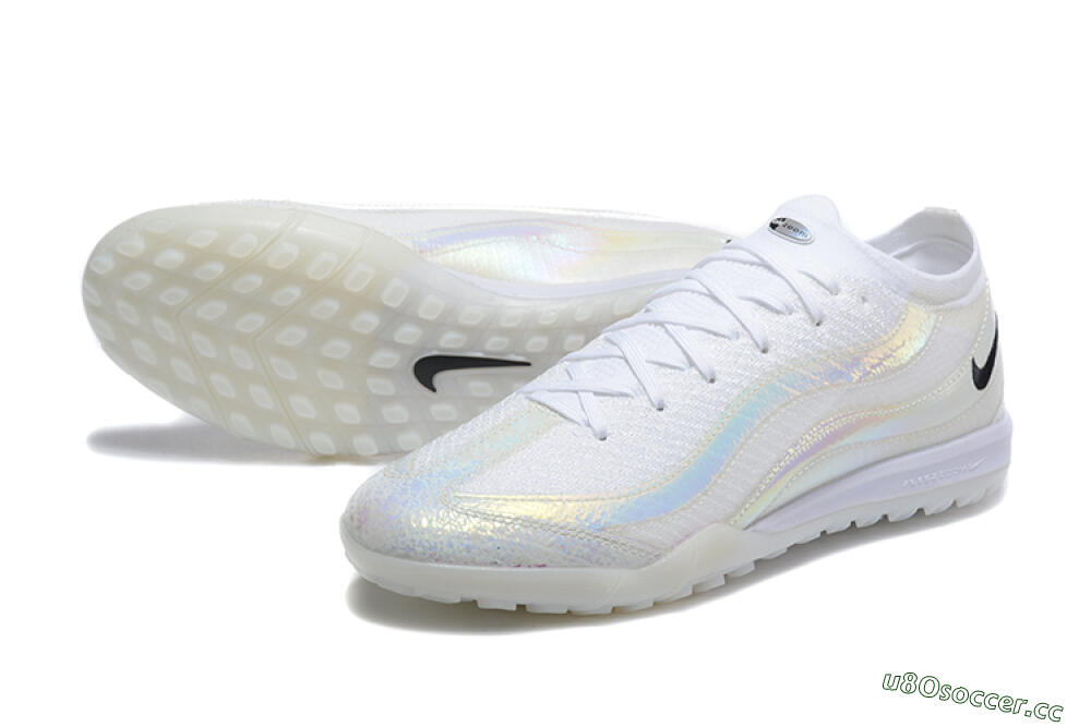 Men's Nike Air Zoom Mercurial Vapor 16 Elite TF Artificial Turf Low-Tops Football Shoes - White/Black 3