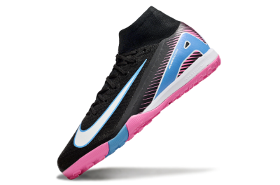 Unisex Nike Air Zoom Mercurial Superfly 10 Elite TF Artificial Turf High-Tops Football Shoes - Black/White/Blue/Pink