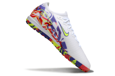 Unisex Nike Air Zoom Mercurial Vapor 16 Elite TF Artificial Turf Low-Tops Football Shoes - White/Yellow/Purple/Red