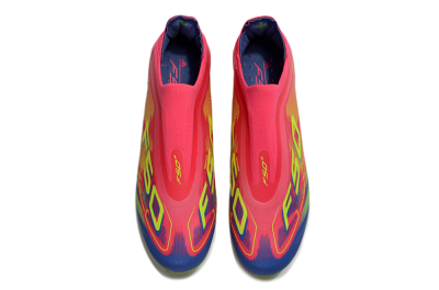 Unisex Adidas F50+ Elite Laceless FG Firm Ground Low-Tops Football Boots - Red/Yellow/Blue