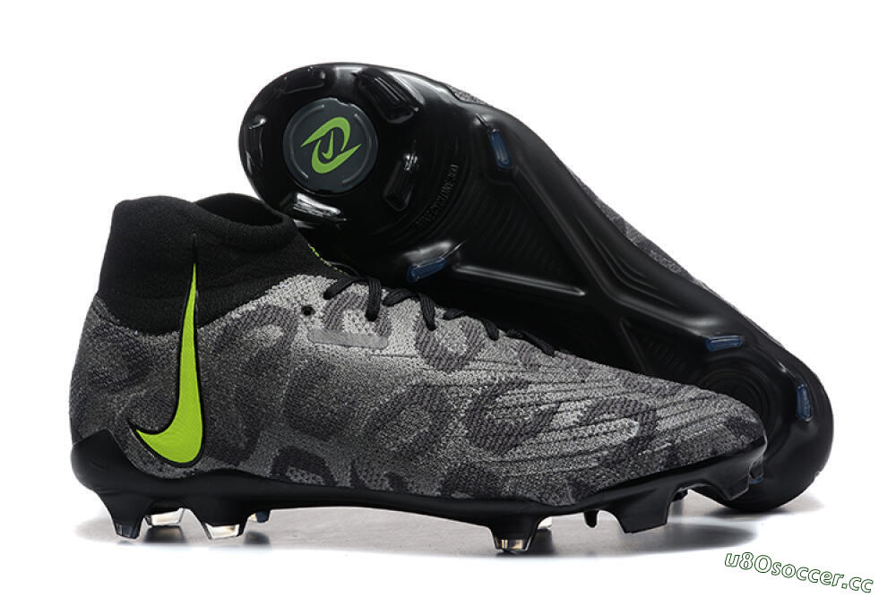 Men's Nike Phantom Luna Elite FG Firm Ground High-Tops Football Boots - Black/Yellow 2