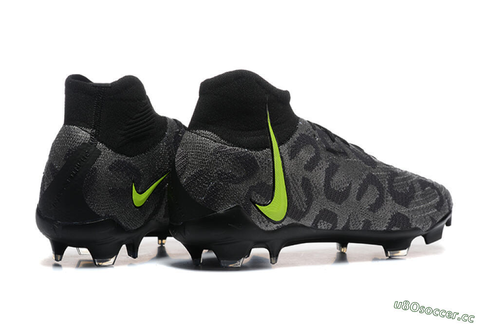 Men's Nike Phantom Luna Elite FG Firm Ground High-Tops Football Boots - Black/Yellow 9