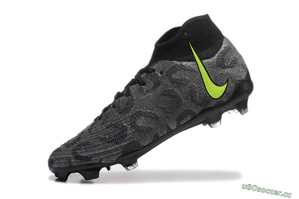 Men's Nike Phantom Luna Elite FG Firm Ground High-Tops Football Boots - Black/Yellow 8