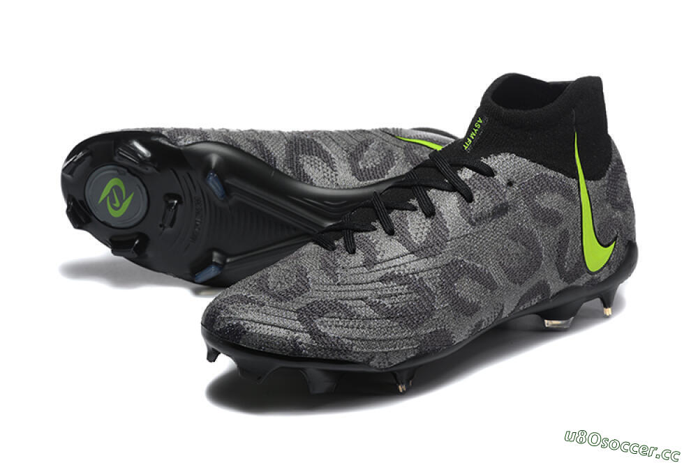 Men's Nike Phantom Luna Elite FG Firm Ground High-Tops Football Boots - Black/Yellow 3