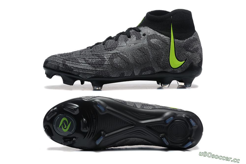 Men's Nike Phantom Luna Elite FG Firm Ground High-Tops Football Boots - Black/Yellow 1