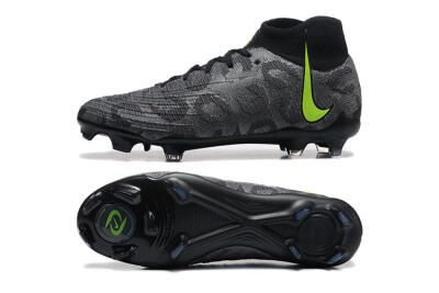 Men's Nike Phantom Luna Elite FG Firm Ground High-Tops Football Boots - Black/Yellow