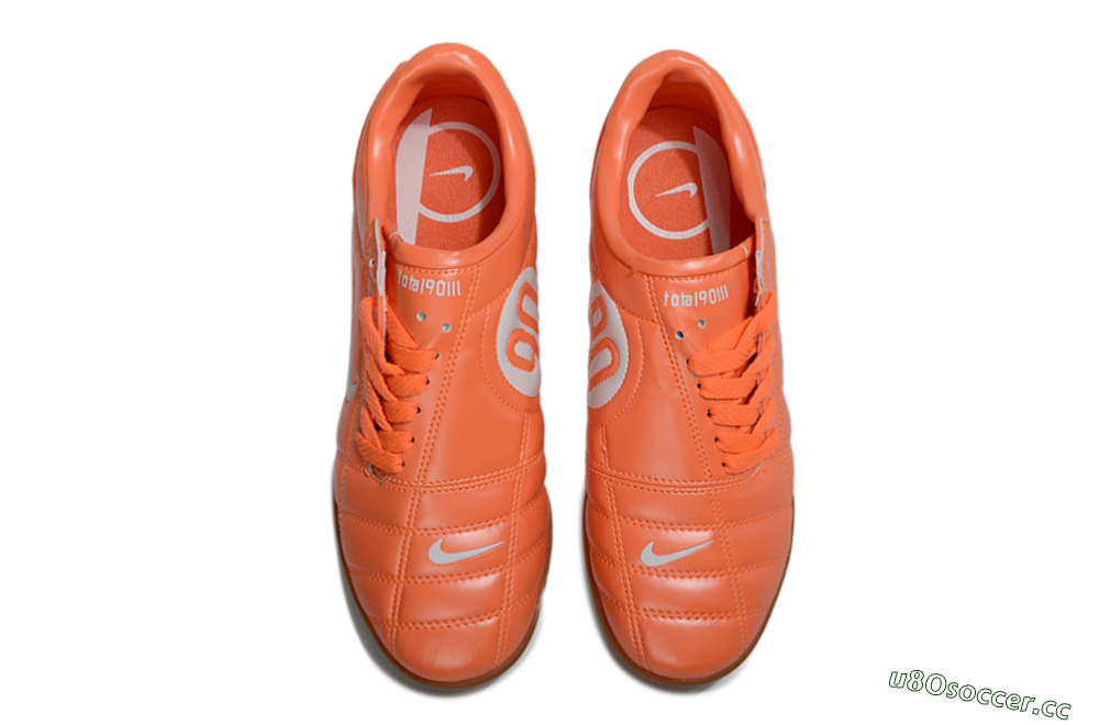 Men's Nike Total 90 III TF Artificial Turf Low-Tops Football Shoes - Orange/White 4