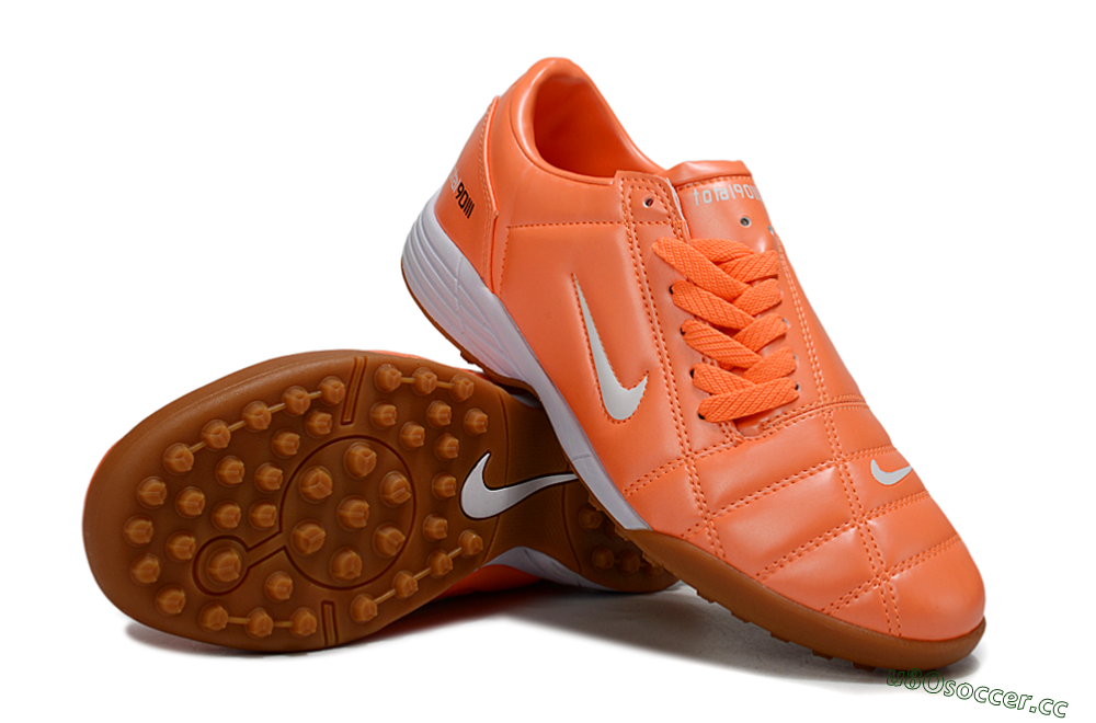 Men's Nike Total 90 III TF Artificial Turf Low-Tops Football Shoes - Orange/White 3