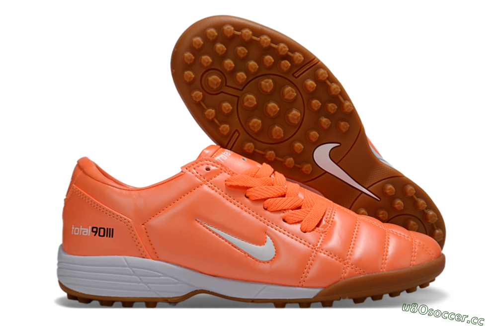 Men's Nike Total 90 III TF Artificial Turf Low-Tops Football Shoes - Orange/White 2