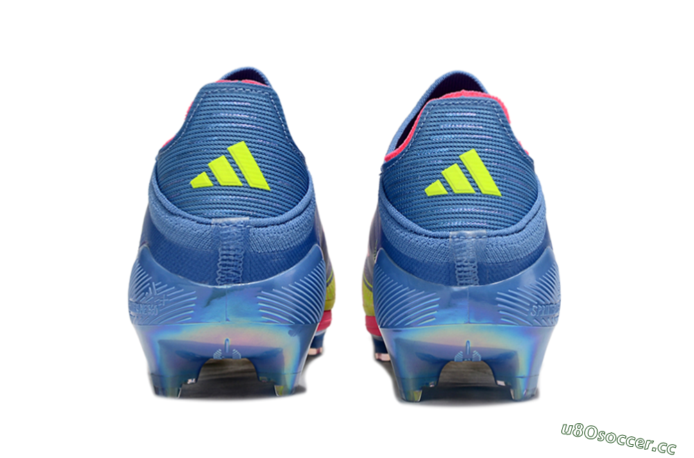 Unisex Adidas F50+ Elite Laceless FG Firm Ground Low-Tops Football Boots - Blue/Yellow/Pink 5