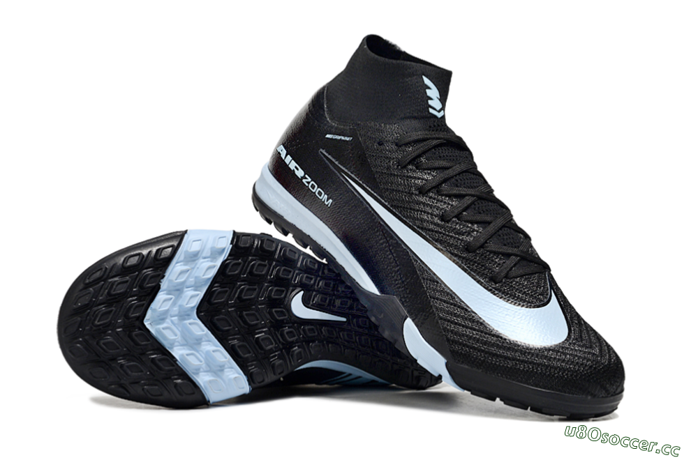 Unisex Nike Air Zoom Mercurial Superfly 10 Elite TF Artificial Turf High-Tops Football Shoes - Black/Jade 1