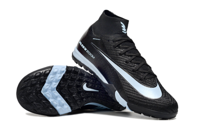 Unisex Nike Air Zoom Mercurial Superfly 10 Elite TF Artificial Turf High-Tops Football Shoes - Black/Jade