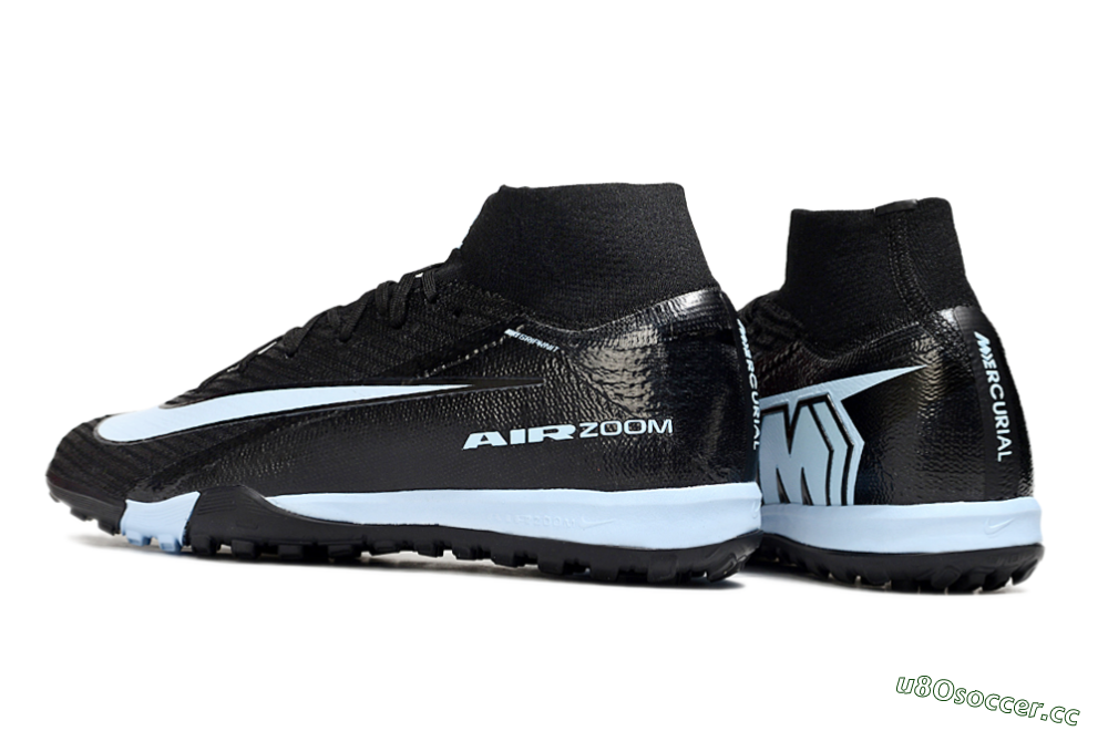 Unisex Nike Air Zoom Mercurial Superfly 10 Elite TF Artificial Turf High-Tops Football Shoes - Black/Jade 4