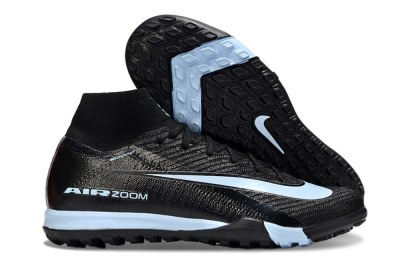 Unisex Nike Air Zoom Mercurial Superfly 10 Elite TF Artificial Turf High-Tops Football Shoes - Black/Jade