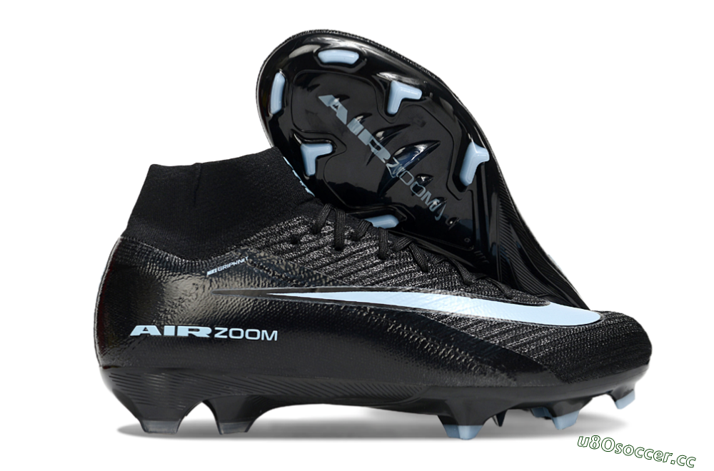Unisex Nike Air Zoom Mercurial Superfly 10 Elite FG Firm Ground High-Tops Football Boots - Black/Jade 2