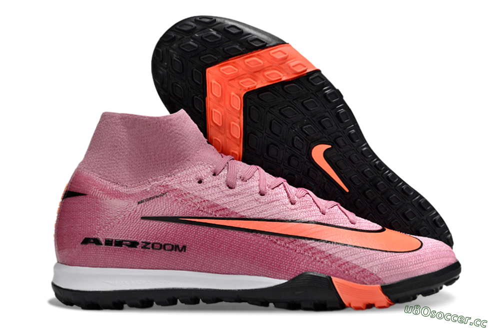 Unisex Nike Air Zoom Mercurial Superfly 10 Elite TF Artificial Turf High-Tops Football Shoes - Red/Black 2
