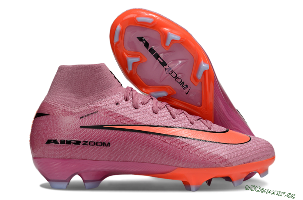 Unisex Nike Air Zoom Mercurial Superfly 10 Elite FG Firm Ground High-Tops Football Boots - Red/Black 2