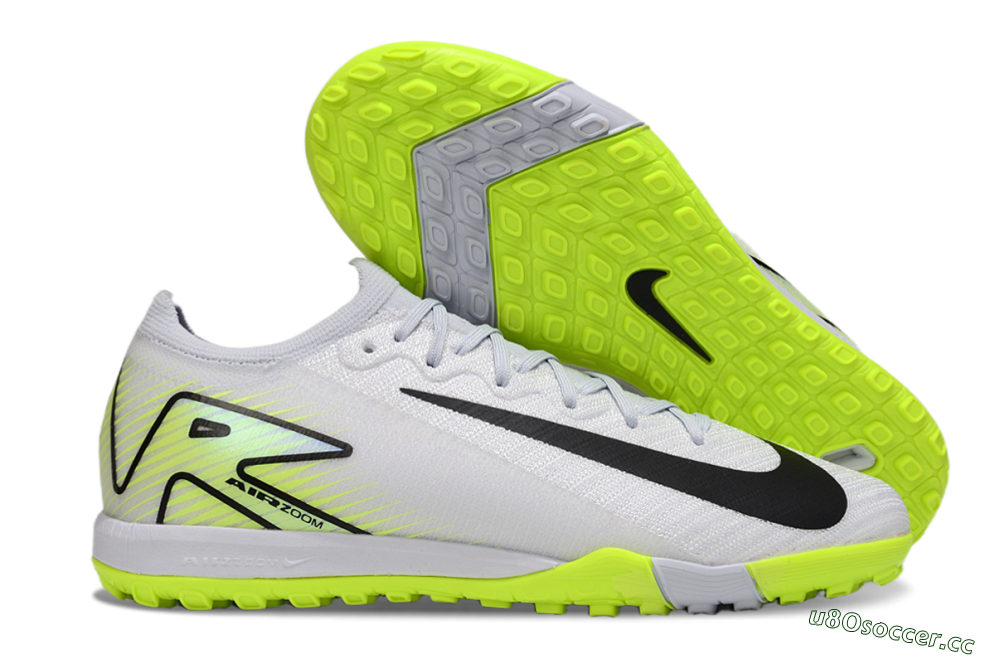 Men's Nike Air Zoom Mercurial Vapor 16 Elite TF Artificial Turf Low-Tops Football Shoes - White/Black/Yellow 2