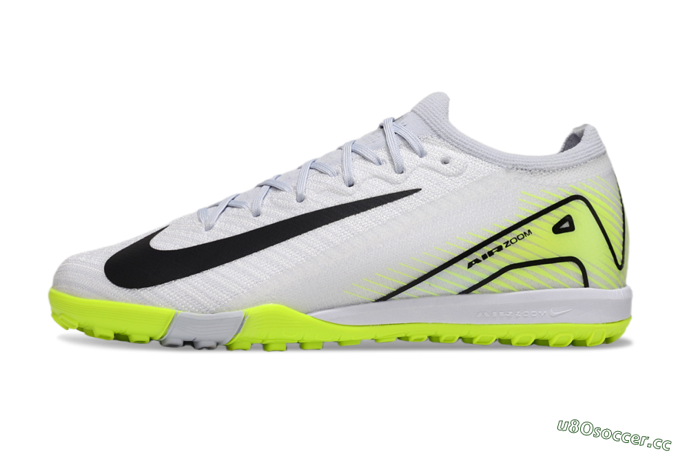 Men's Nike Air Zoom Mercurial Vapor 16 Elite TF Artificial Turf Low-Tops Football Shoes - White/Black/Yellow 0