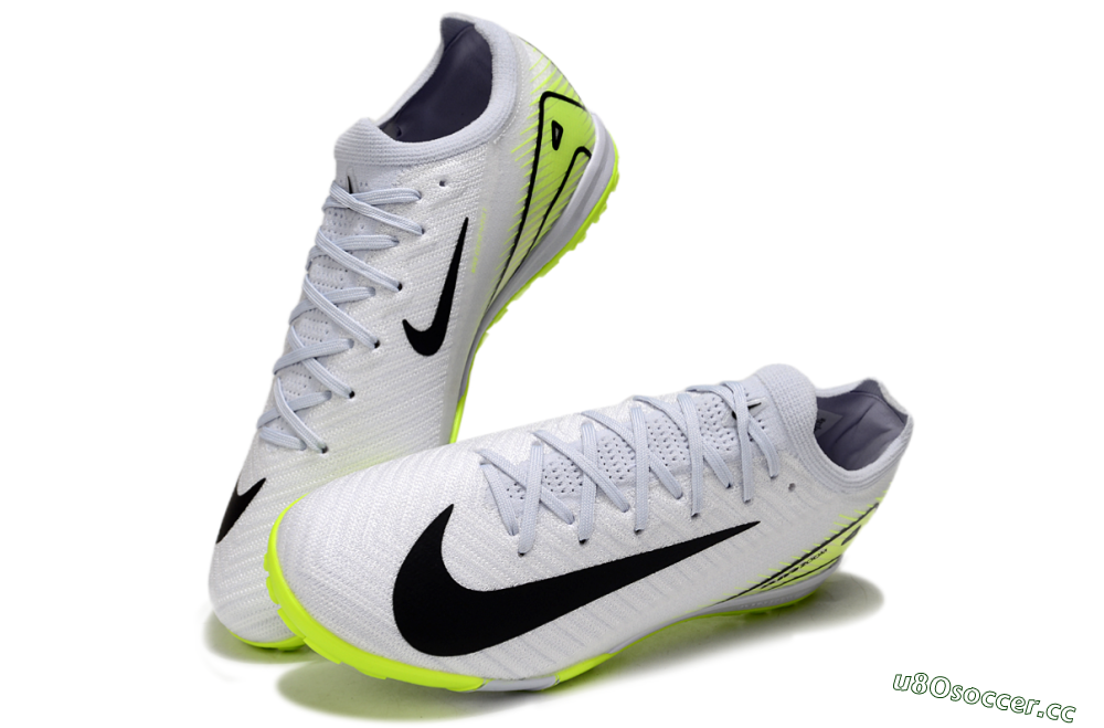 Men's Nike Air Zoom Mercurial Vapor 16 Elite TF Artificial Turf Low-Tops Football Shoes - White/Black/Yellow 3