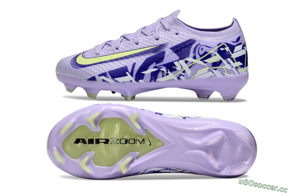 Kids Nike Air Zoom Mercurial Vapor 16 Elite FG Firm Ground Low-Tops Football Boots - Purple/Yellow 1