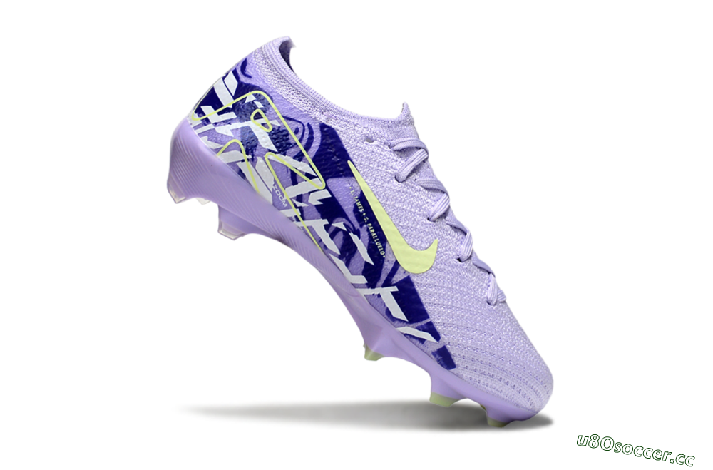Kids Nike Air Zoom Mercurial Vapor 16 Elite FG Firm Ground Low-Tops Football Boots - Purple/Yellow 3