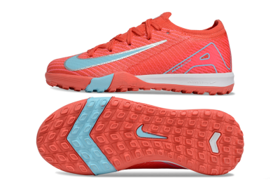 Kids Nike Air Zoom Mercurial Vapor 16 Elite TF Artificial Turf Low-Tops Football Shoes - Red/Silver/Jade