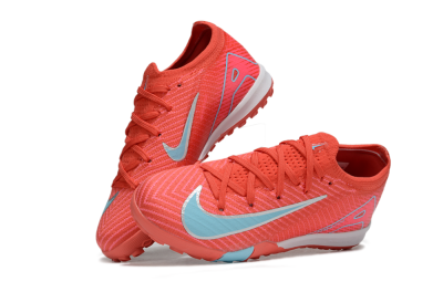 Kids Nike Air Zoom Mercurial Vapor 16 Elite TF Artificial Turf Low-Tops Football Shoes - Red/Silver/Jade