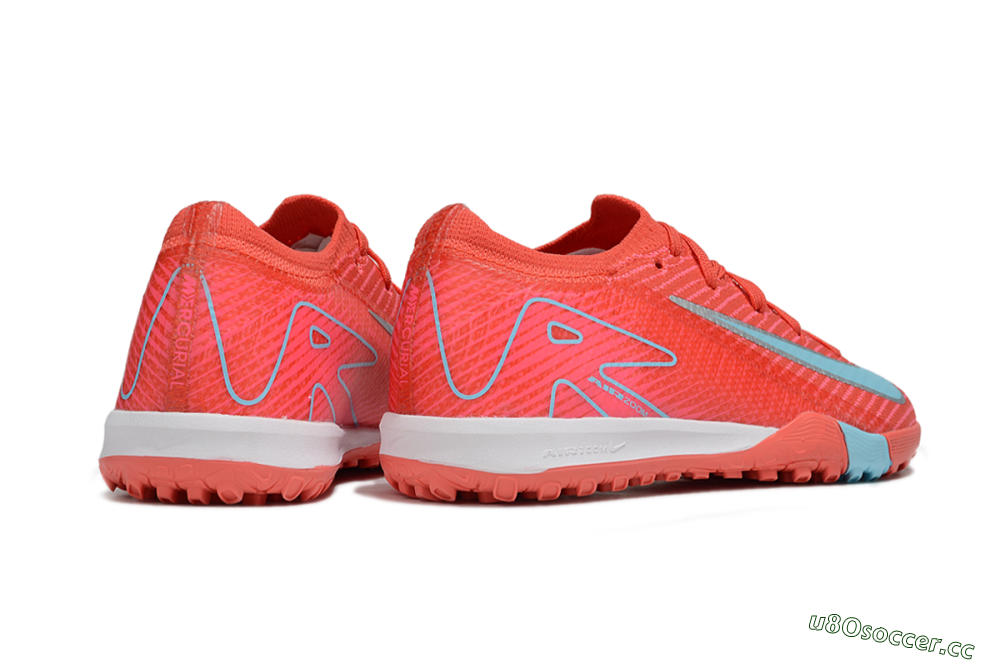 Kids Nike Air Zoom Mercurial Vapor 16 Elite TF Artificial Turf Low-Tops Football Shoes - Red/Silver/Jade 5