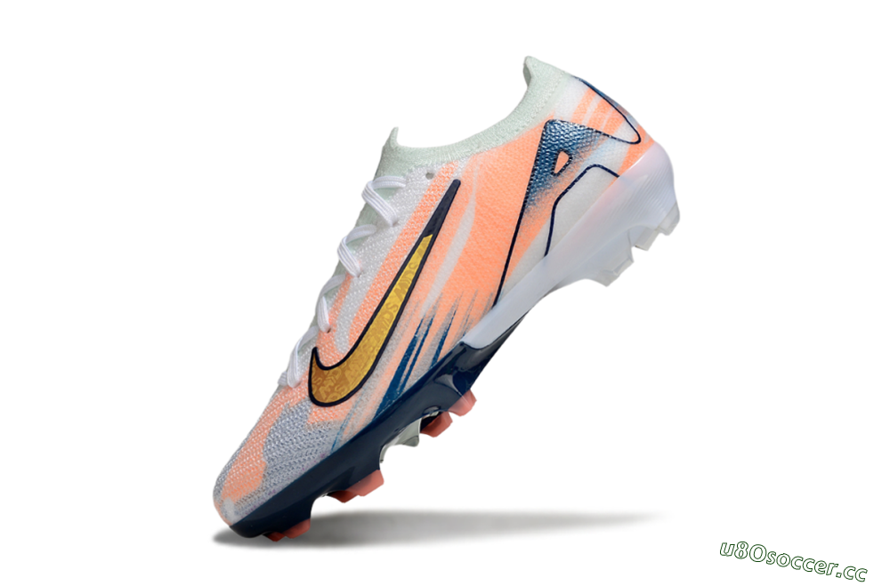 Kids Nike Air Zoom Mercurial Vapor 16 Elite FG Firm Ground Low-Tops Football Boots - Pink/Yellow/Blue 4