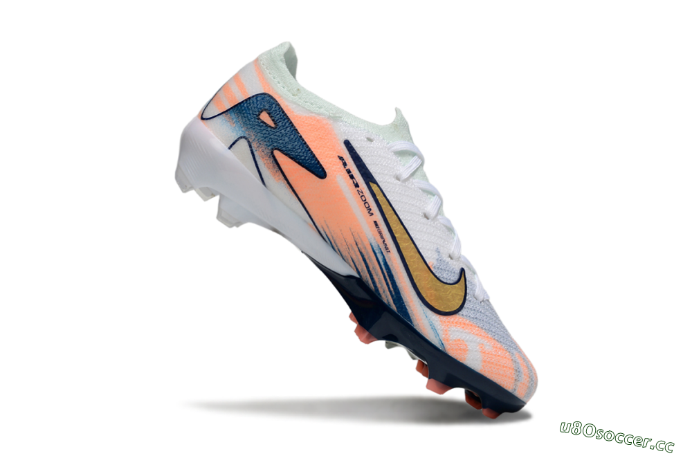 Kids Nike Air Zoom Mercurial Vapor 16 Elite FG Firm Ground Low-Tops Football Boots - Pink/Yellow/Blue 3
