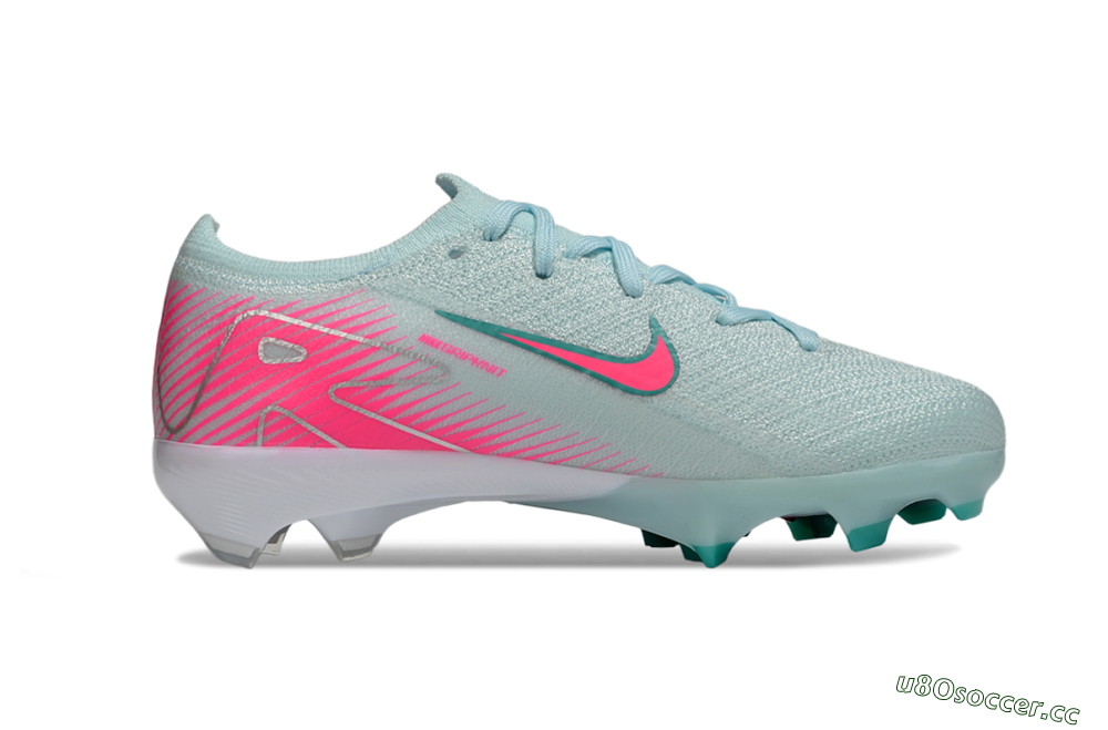 Kids Nike Air Zoom Mercurial Vapor 16 Elite FG Firm Ground Low-Tops Football Boots - Jade/Pink/White 5